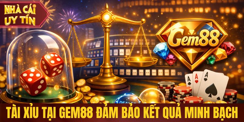 Gem88 - Nhà Cái Tài Xỉu Được Đánh Giá Cao Về Minh Bạch Game tài xỉu tại Gem88 đảm bảo kết quả minh bạch